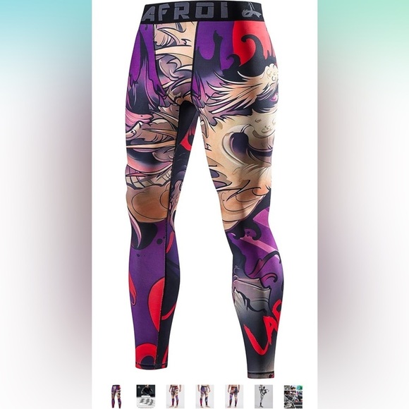 LAFROI Men's Quick Dry Cool Compression Fit Tights Leggings BJJ - Picture 1 of 5